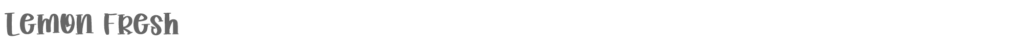 Sample characters Lemon Fresh Font